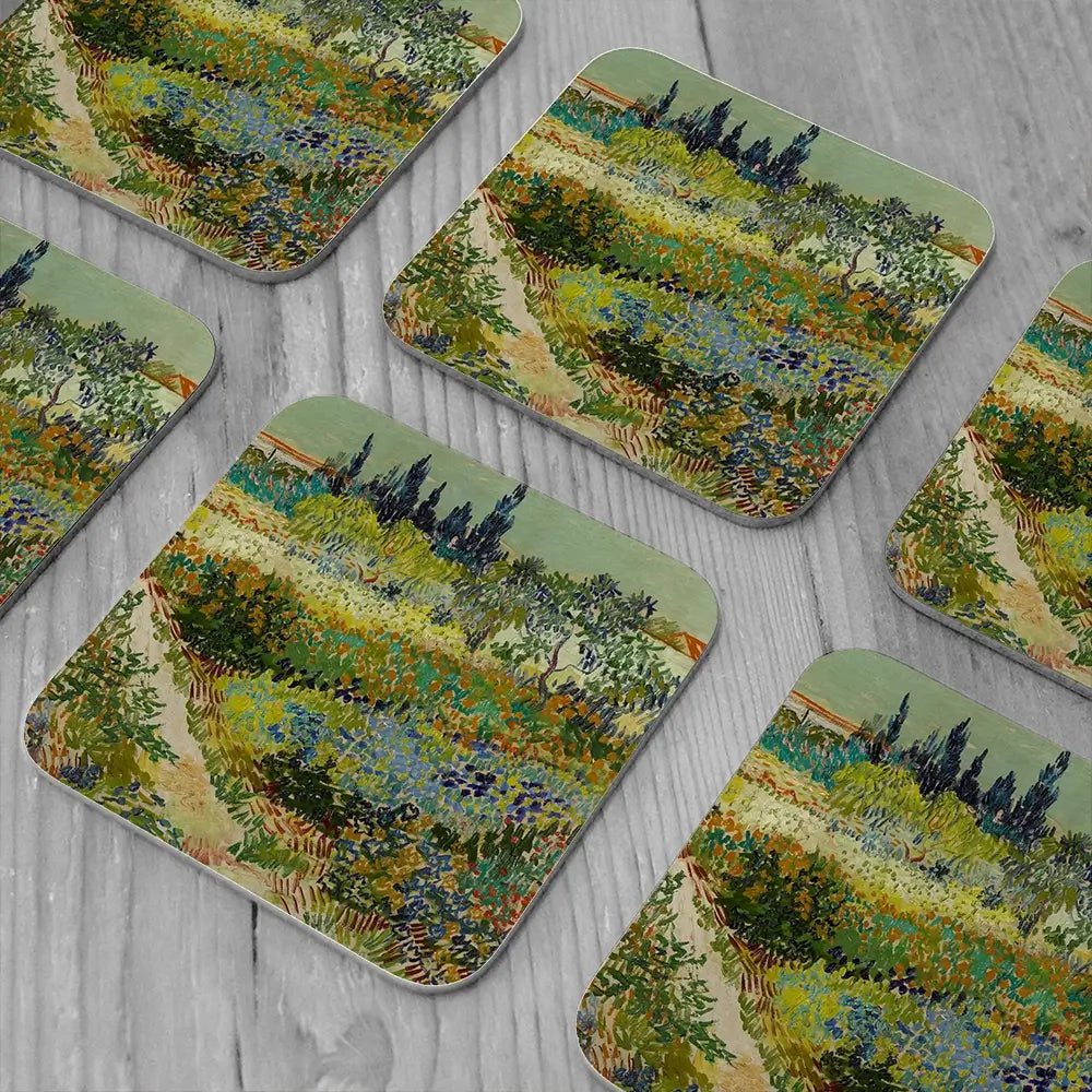 Garden At Arles Coaster Set Garden At Arles Coaster Set wall art product Art Print Shop