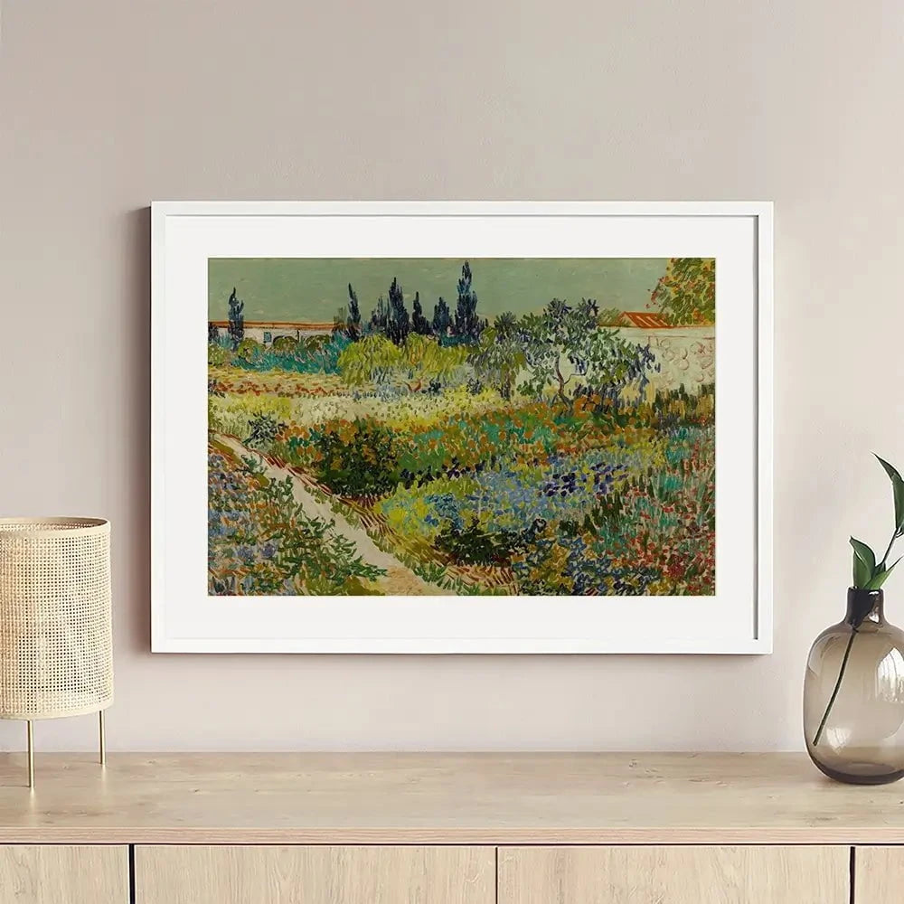 Garden At Arles Framed Art Print Garden At Arles Framed Art Print wall art product Vincent Van Gogh