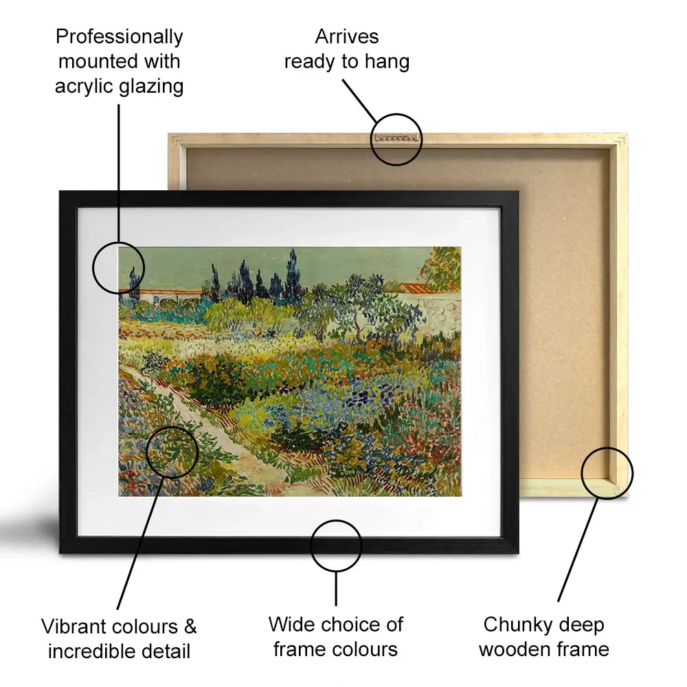 Garden At Arles Framed Art Print Garden At Arles Framed Art Print wall art product Vincent Van Gogh
