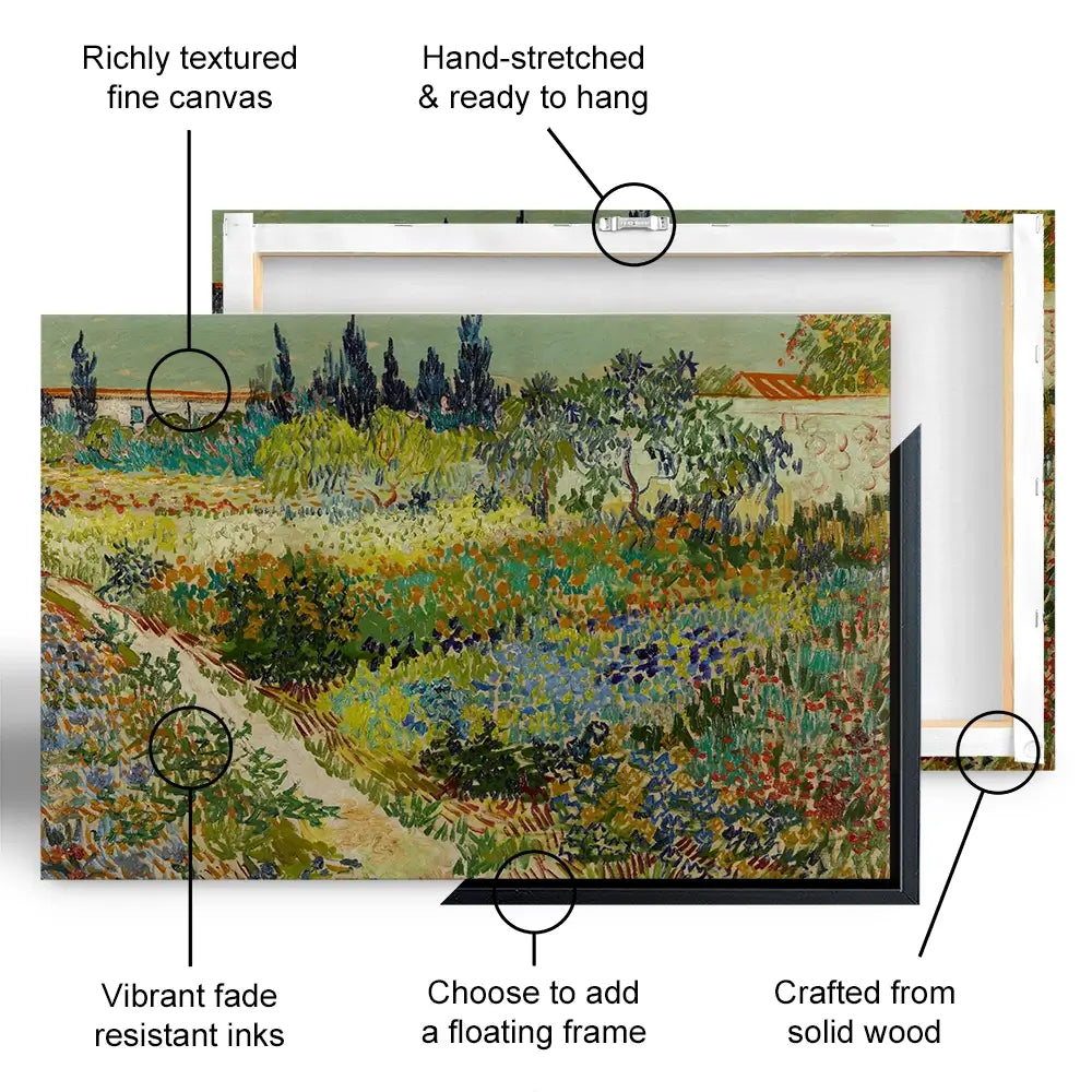 Garden At Arles Oversized Canvas Print Garden At Arles Oversized Canvas Print wall art product Vincent Van Gogh