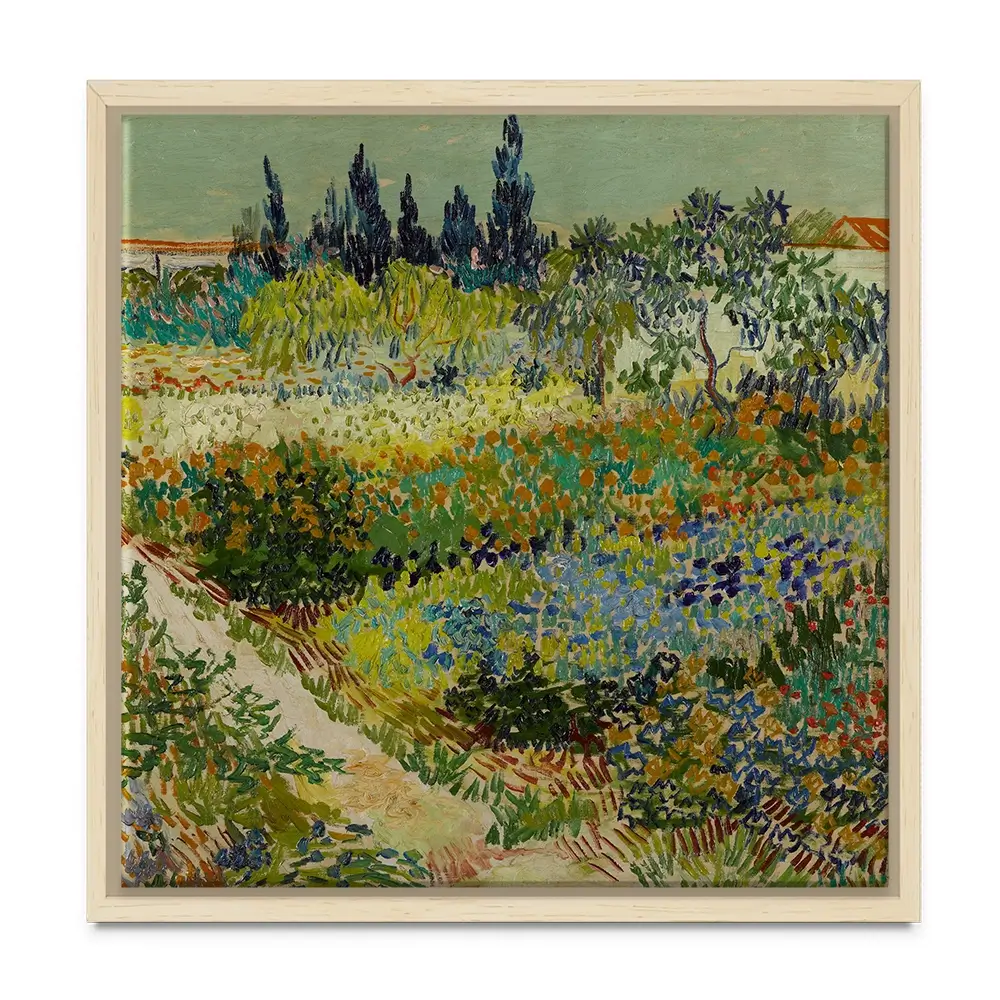 Garden At Arles Square Canvas Print Garden At Arles Square Canvas Print wall art product Art Print Shop