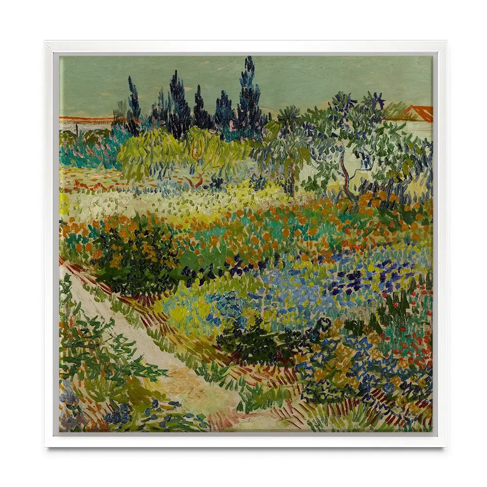 Garden At Arles Square Canvas Print Garden At Arles Square Canvas Print wall art product Art Print Shop