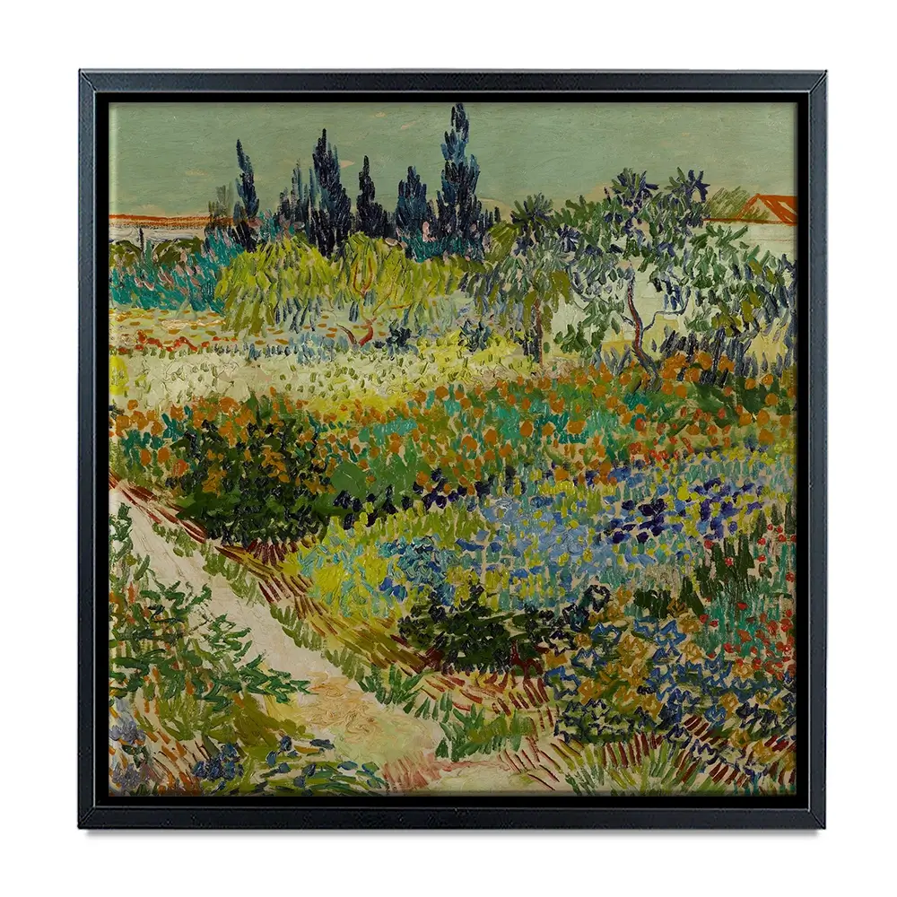 Garden At Arles Square Canvas Print Garden At Arles Square Canvas Print wall art product Art Print Shop