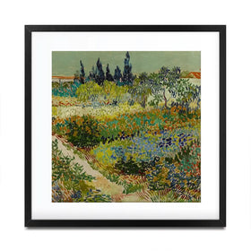 Garden At Arles Square Framed Art Print Garden At Arles Square Framed Art Print wall art product Art Print Shop