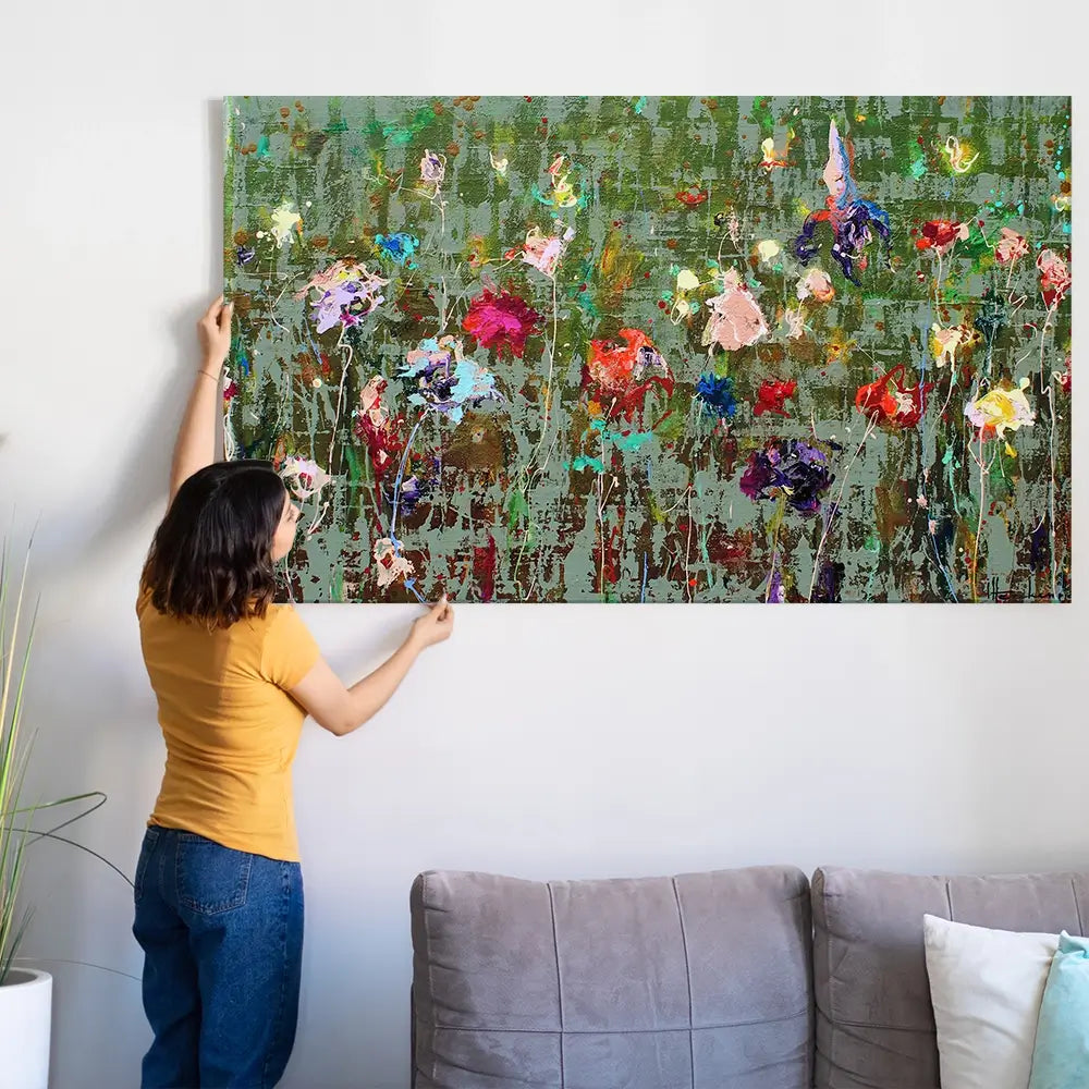 Garden Flowers Oversized Canvas Print Garden Flowers Oversized Canvas Print wall art product Art Print Shop