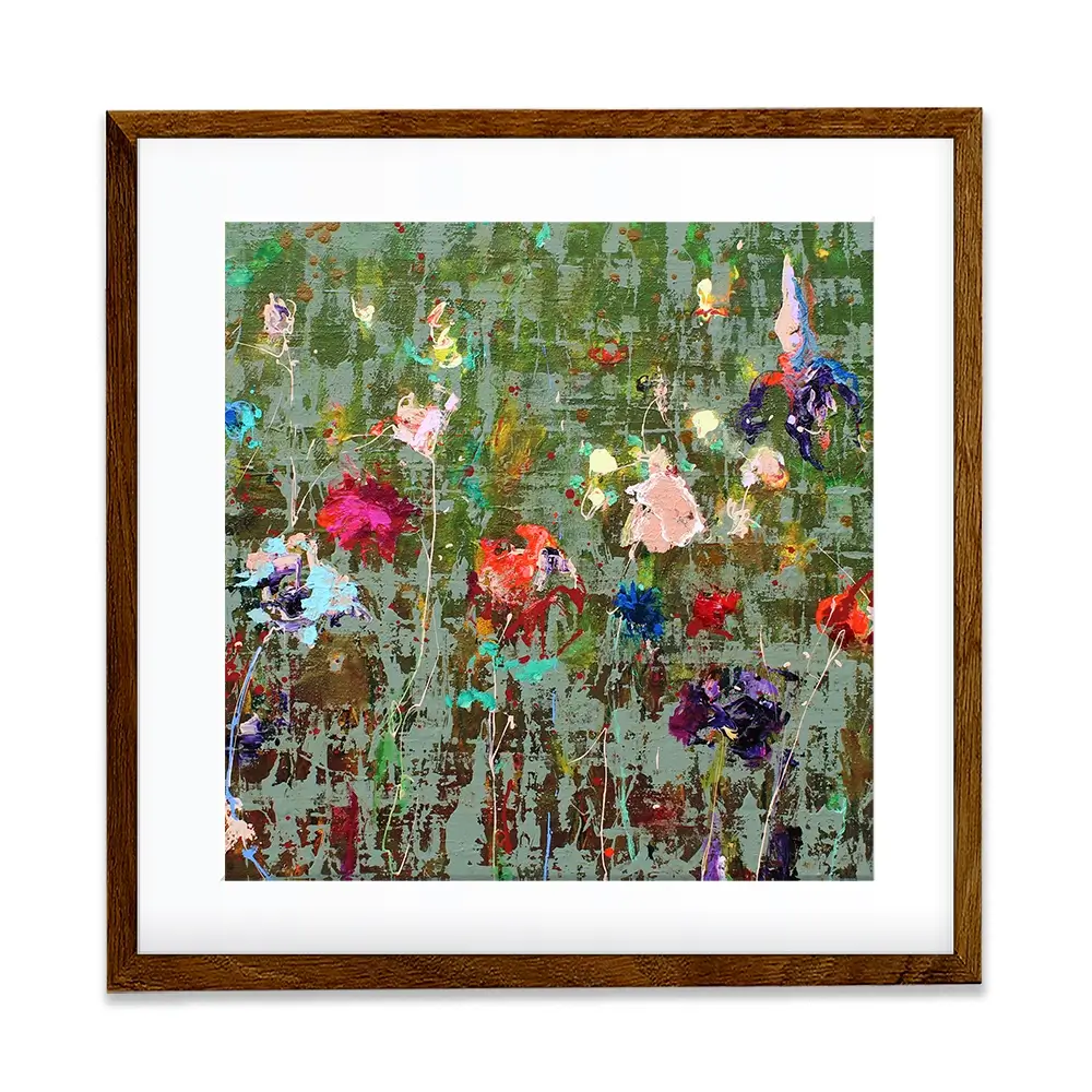 Garden Flowers Square Framed Art Print Garden Flowers Square Framed Art Print wall art product Studio Paint-Ing