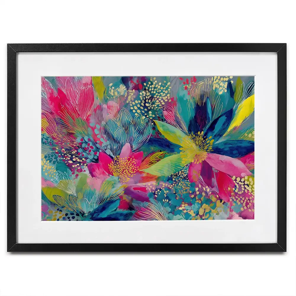 Garden In Colours Framed Art Print Garden In Colours Framed Art Print wall art product Chromatic Storm Studio