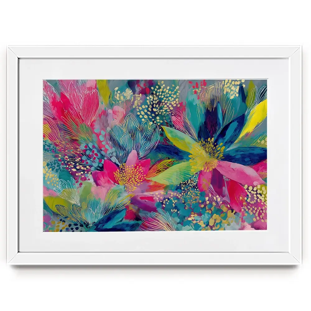 Garden In Colours Framed Art Print Garden In Colours Framed Art Print wall art product Chromatic Storm Studio