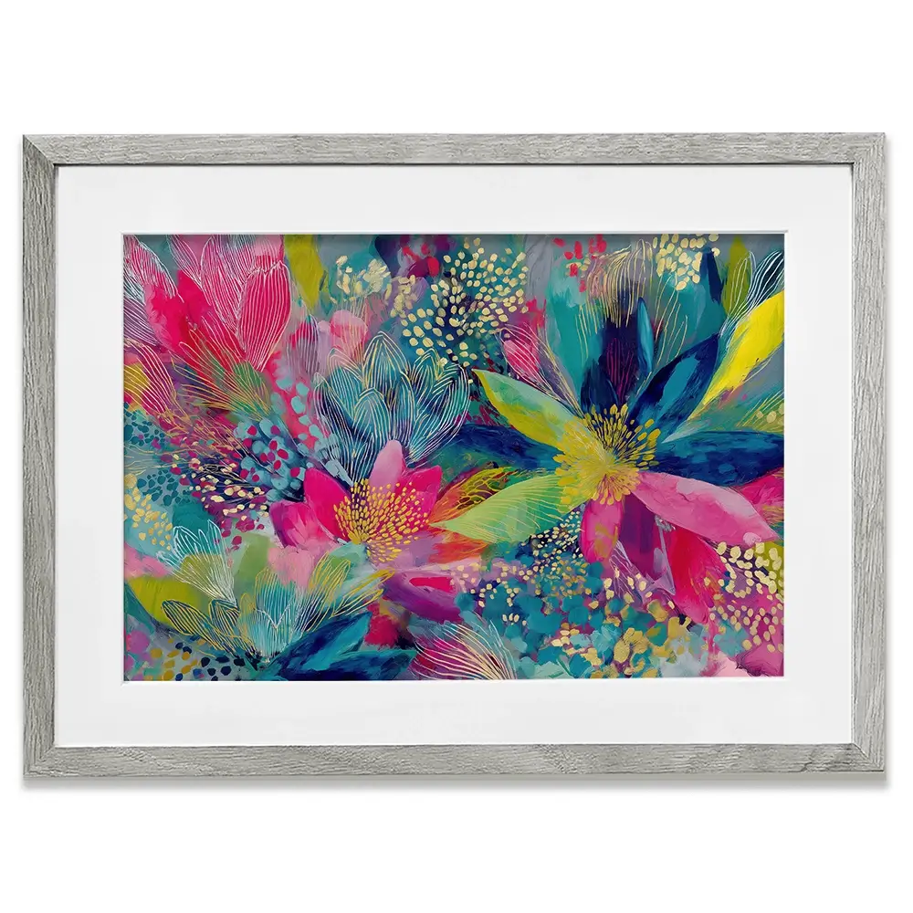Garden In Colours Framed Art Print Garden In Colours Framed Art Print wall art product Chromatic Storm Studio