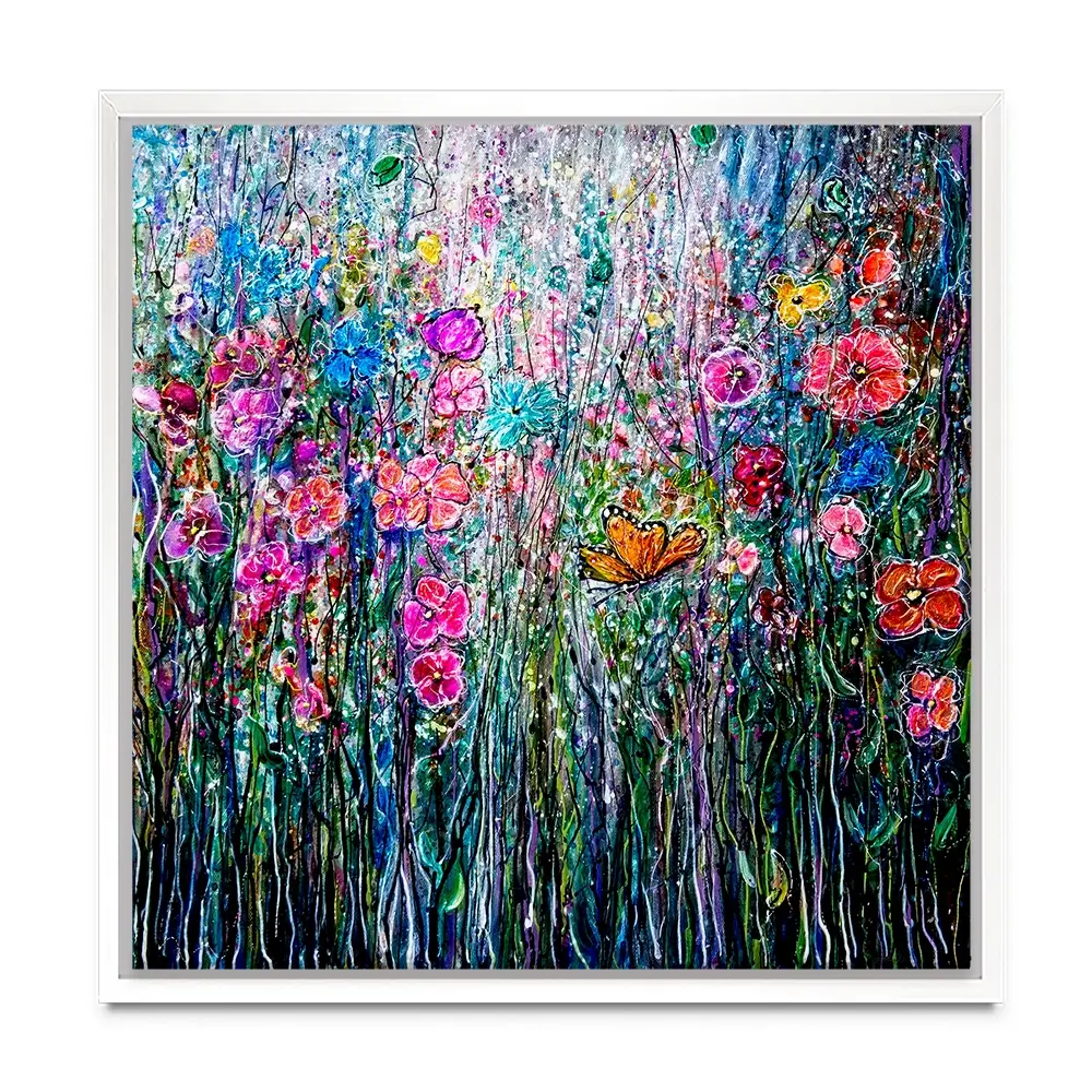 Garden Paradise Square Canvas Print Garden Paradise Square Canvas Print wall art product Lena Owens - Independent