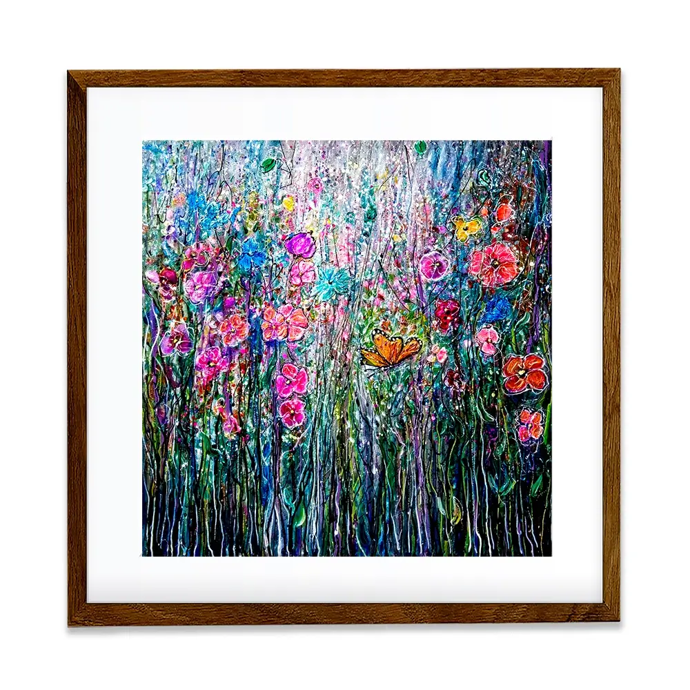 Garden Paradise Square Framed Art Print Garden Paradise Square Framed Art Print wall art product Lena Owens - Independent