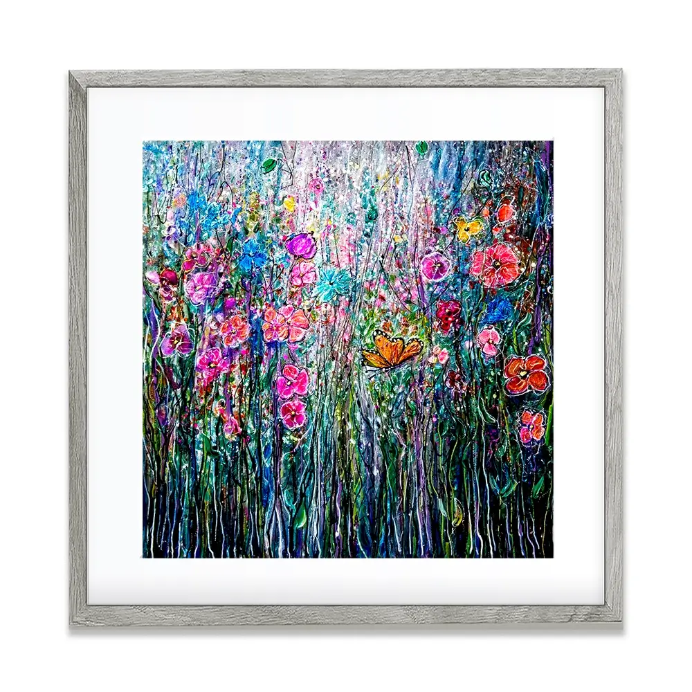 Garden Paradise Square Framed Art Print Garden Paradise Square Framed Art Print wall art product Lena Owens - Independent