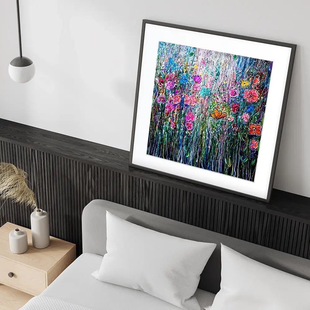Garden Paradise Square Framed Art Print Garden Paradise Square Framed Art Print wall art product Lena Owens - Independent