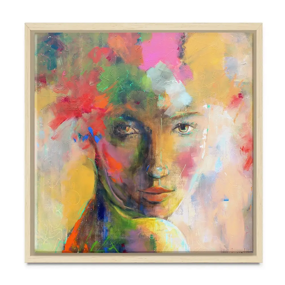 Gaze Square Canvas Print Gaze Square Canvas Print wall art product Studio Paint-Ing