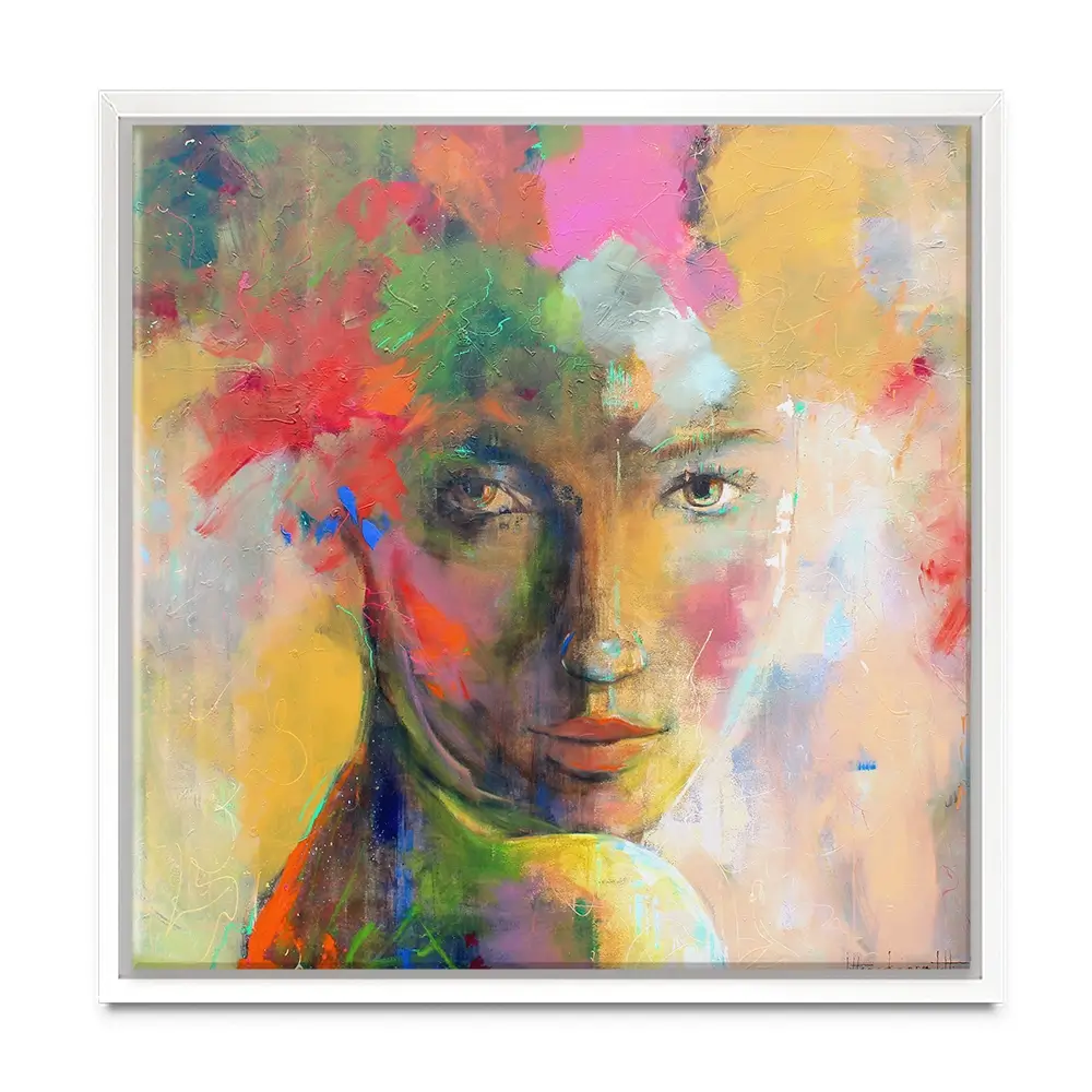 Gaze Square Canvas Print Gaze Square Canvas Print wall art product Studio Paint-Ing