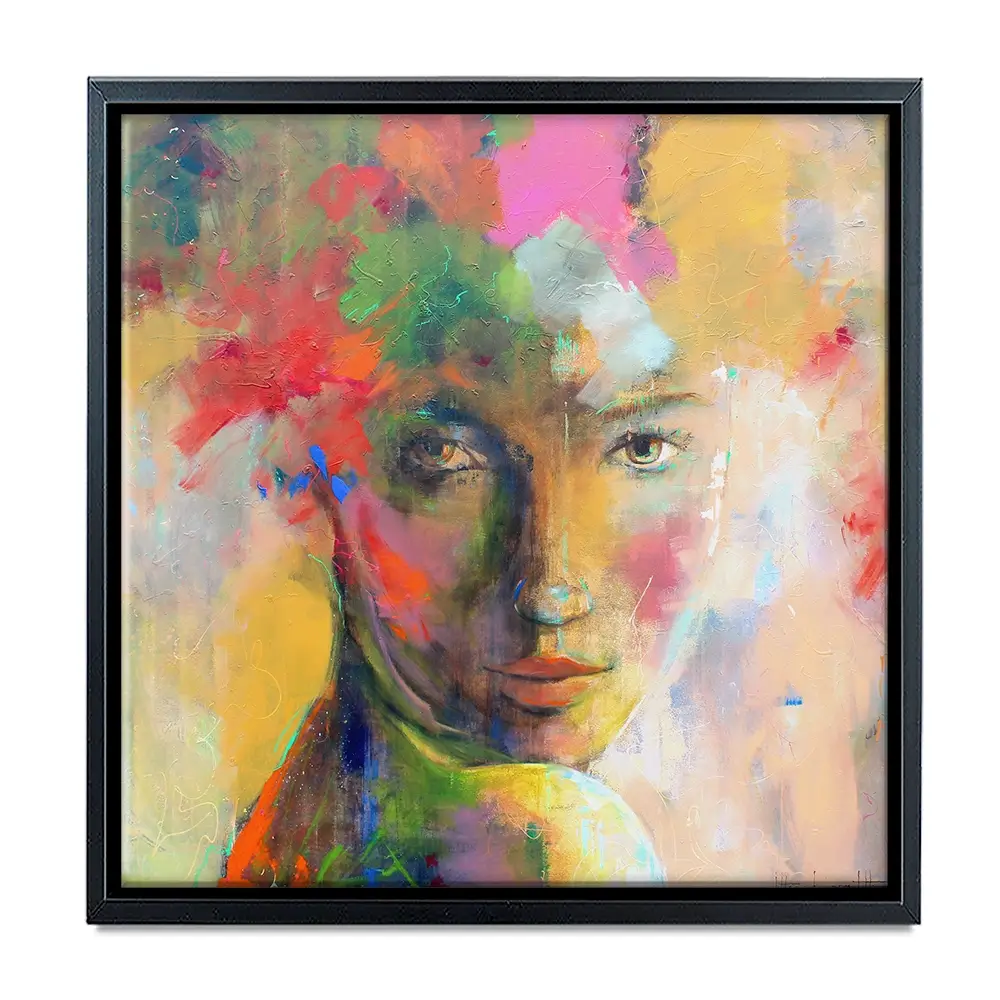 Gaze Square Canvas Print Gaze Square Canvas Print wall art product Studio Paint-Ing