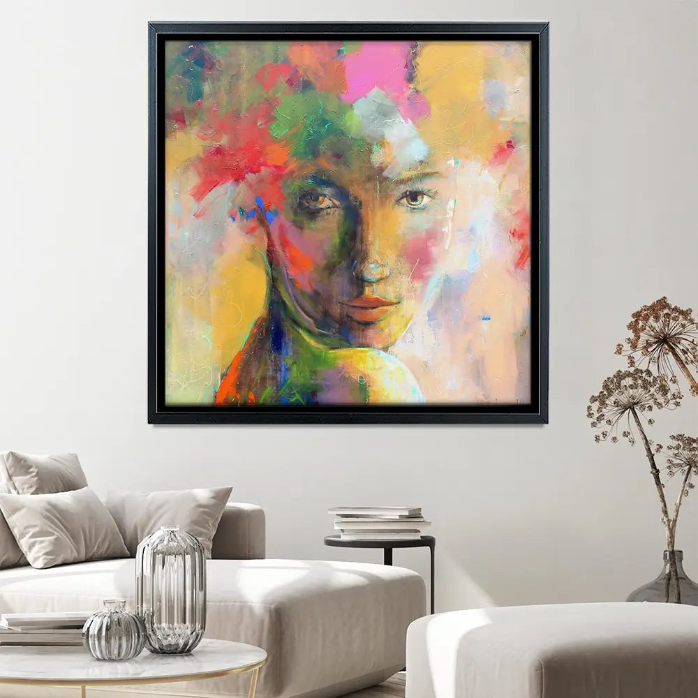 Gaze Square Canvas Print Gaze Square Canvas Print wall art product Studio Paint-Ing