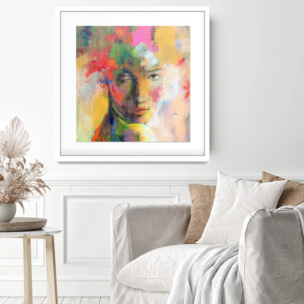 Gaze Square Framed Art Print Gaze Square Framed Art Print wall art product Studio Paint-Ing