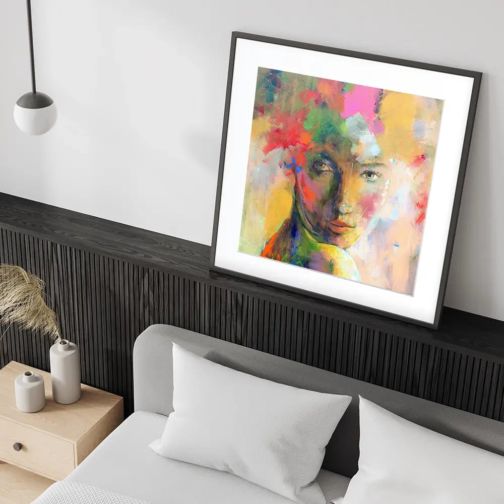 Gaze Square Framed Art Print Gaze Square Framed Art Print wall art product Studio Paint-Ing