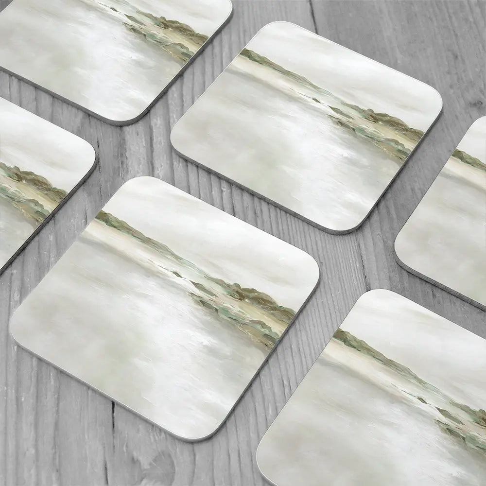 Gentle Coastline Coaster Set Gentle Coastline Coaster Set wall art product Carol Robinson