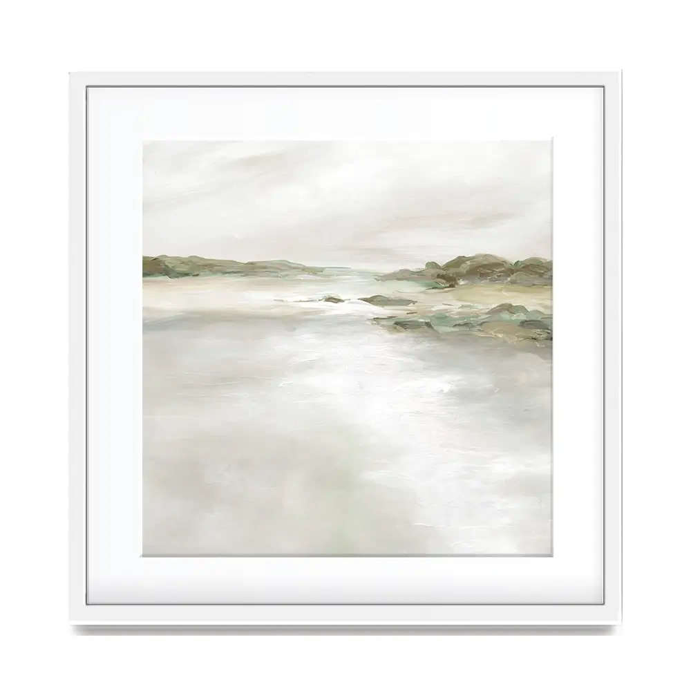 Gentle Coastline Square Framed Art Print Gentle Coastline Square Framed Art Print wall art product Carol Robinson
