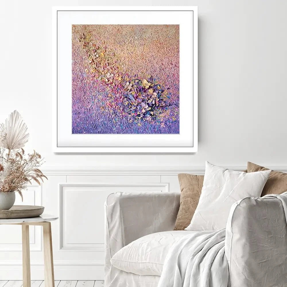 Gentle Flutter Square Framed Art Print Gentle Flutter Square Framed Art Print wall art product Nada Khatib