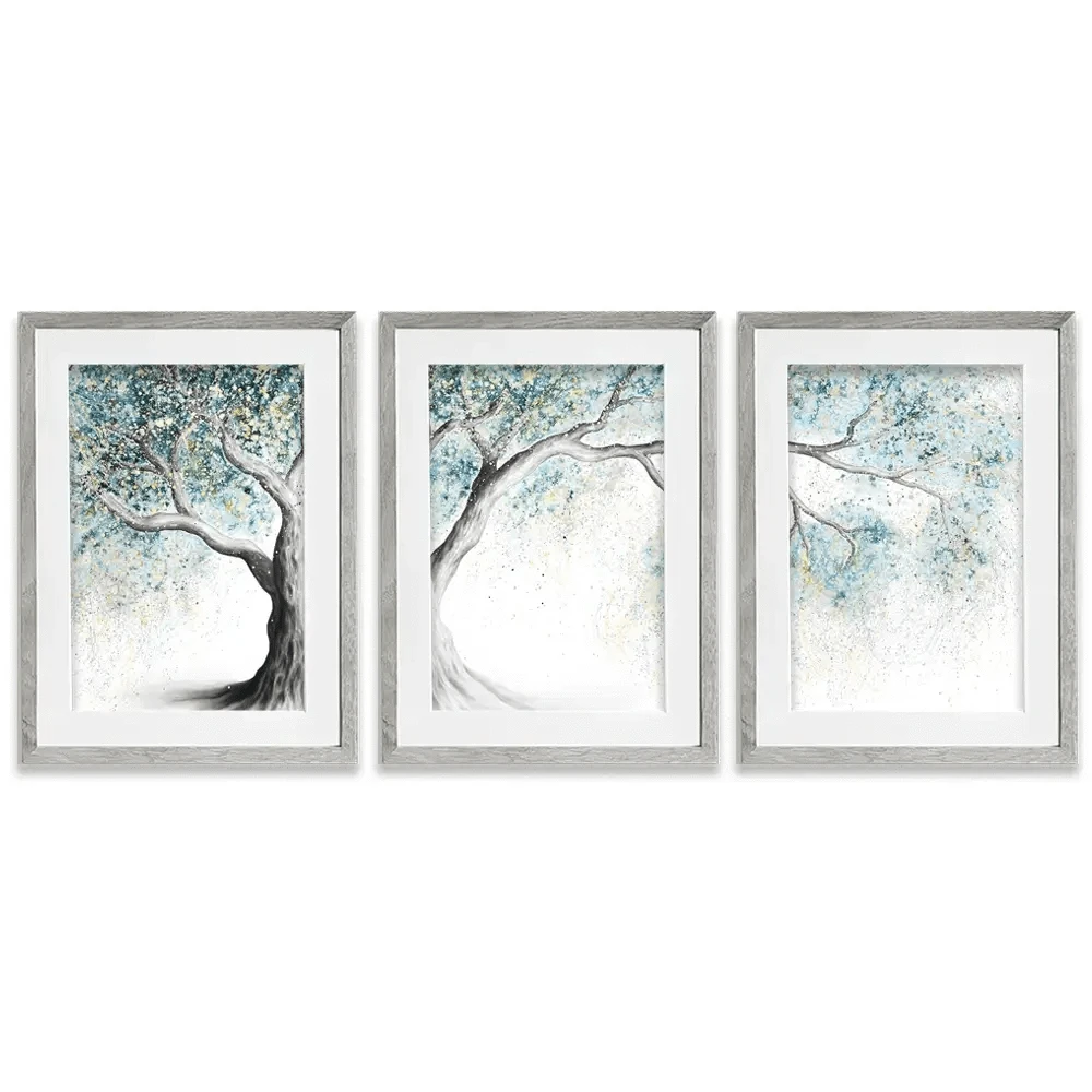Gentle Frost Tree Framed Art Print Trio Gentle Frost Tree Framed Art Print Trio wall art product Ashvin Harrison