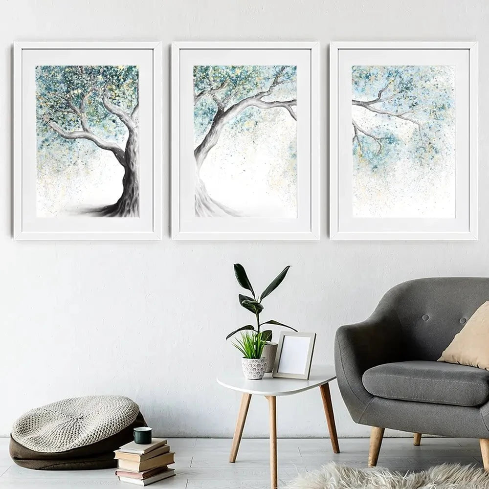 Gentle Frost Tree Framed Art Print Trio Gentle Frost Tree Framed Art Print Trio wall art product Ashvin Harrison