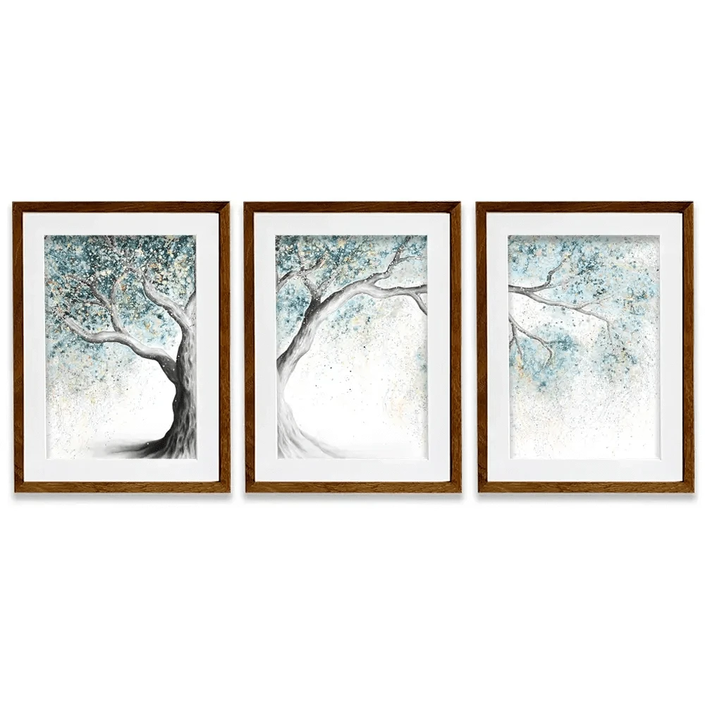 Gentle Frost Tree Framed Art Print Trio Gentle Frost Tree Framed Art Print Trio wall art product Ashvin Harrison