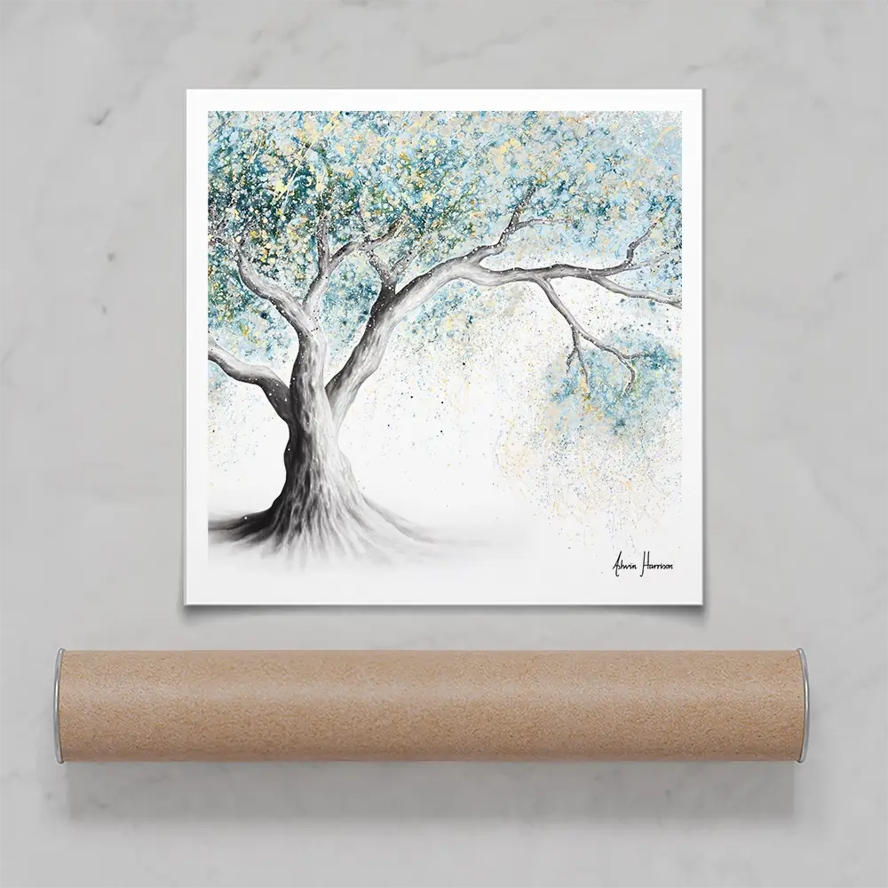 Gentle Frost Tree Square Art Print Gentle Frost Tree Square Art Print wall art product Ashvin Harrison