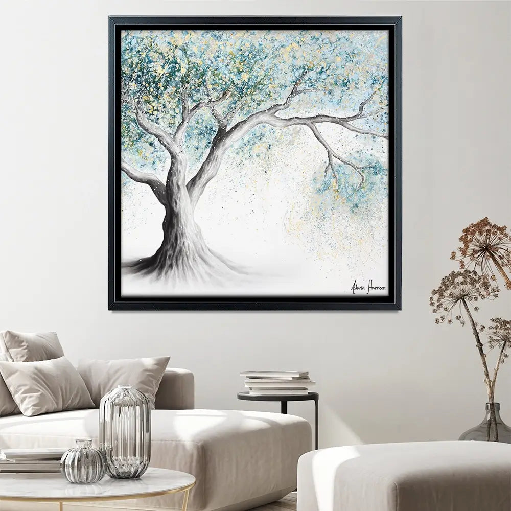Gentle Frost Tree Square Canvas Print Gentle Frost Tree Square Canvas Print wall art product Ashvin Harrison