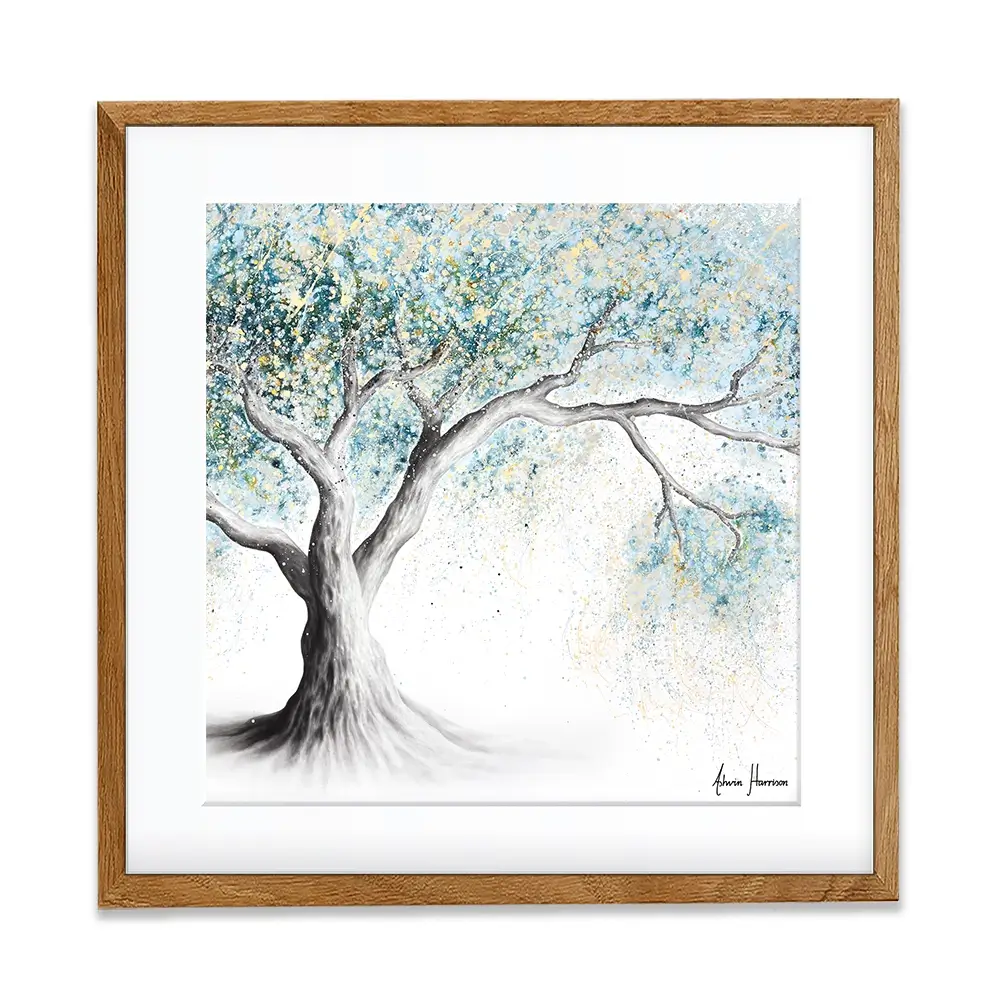 Gentle Frost Tree Square Framed Art Print Gentle Frost Tree Square Framed Art Print wall art product Ashvin Harrison