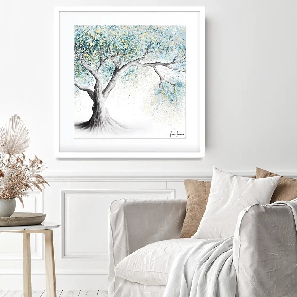 Gentle Frost Tree Square Framed Art Print Gentle Frost Tree Square Framed Art Print wall art product Ashvin Harrison