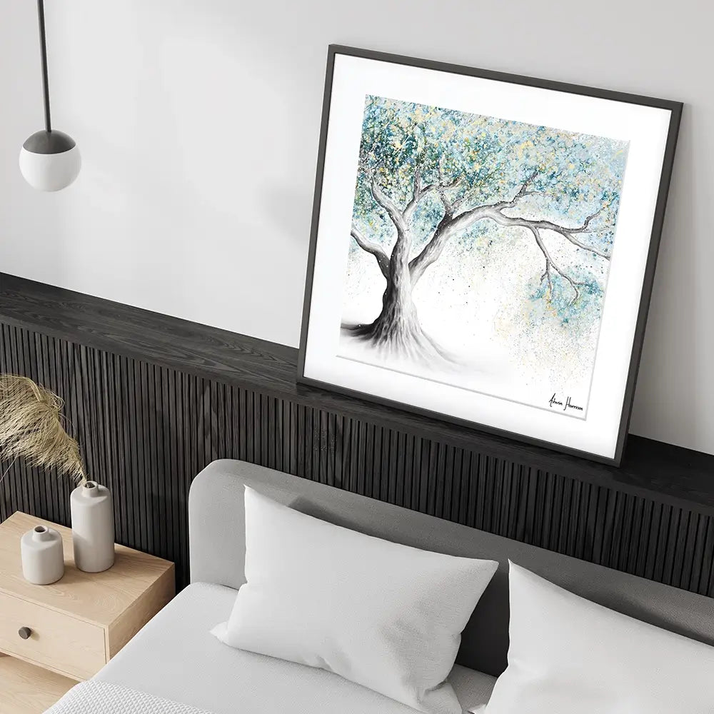 Gentle Frost Tree Square Framed Art Print Gentle Frost Tree Square Framed Art Print wall art product Ashvin Harrison