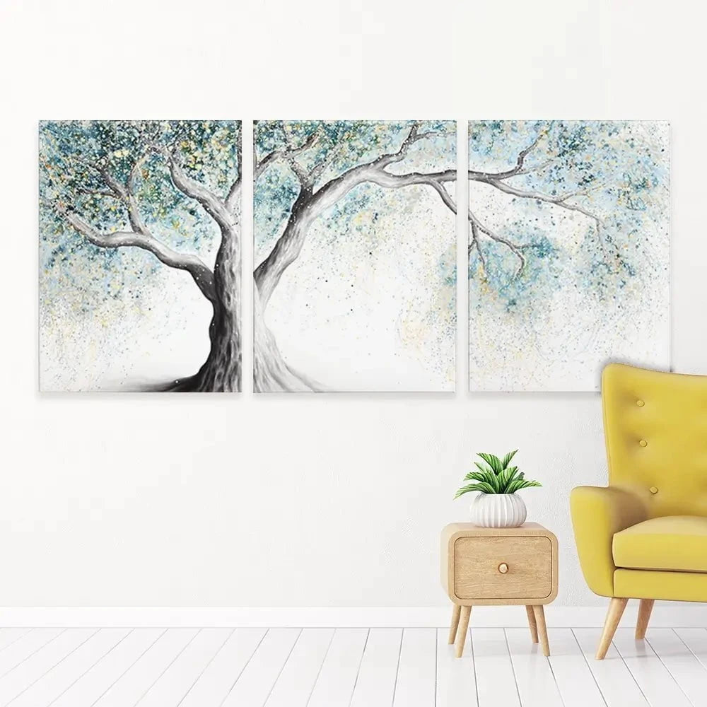 Gentle Frost Tree Trio Canvas Print Gentle Frost Tree Trio Canvas Print wall art product Ashvin Harrison