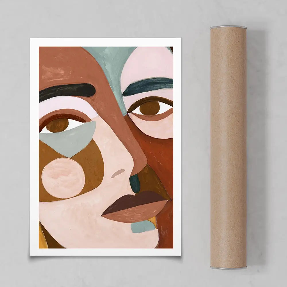 Geo Face Art Print Geo Face Art Print wall art product Victoria Borges