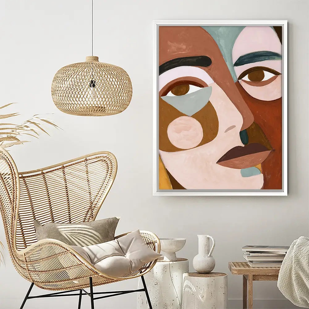 Geo Face Canvas Print Geo Face Canvas Print wall art product Victoria Borges