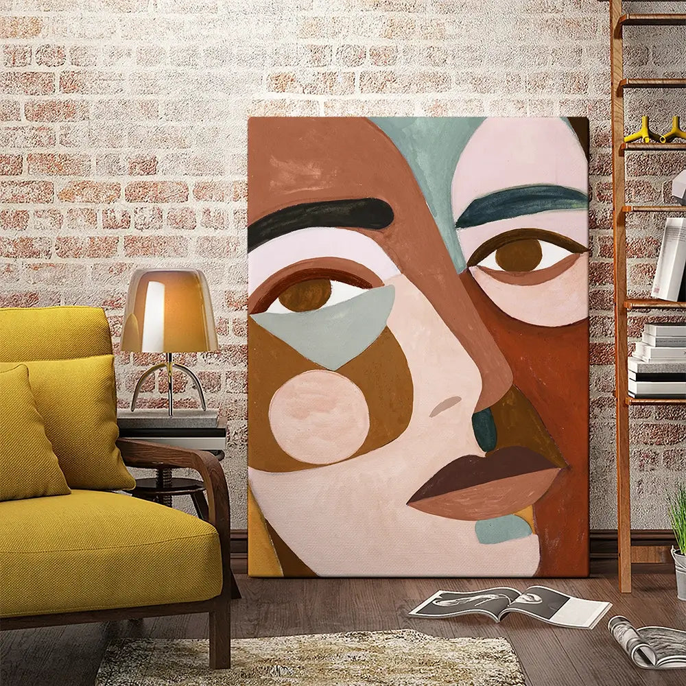 Geo Face Canvas Print Geo Face Canvas Print wall art product Victoria Borges