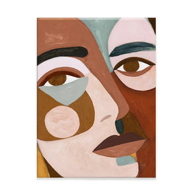 Geo Face Canvas Print Geo Face Canvas Print wall art product Victoria Borges