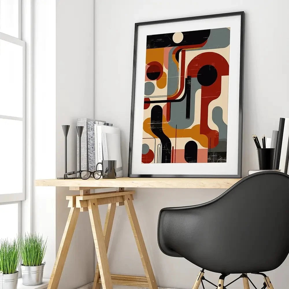 Geometric Harmony Framed Art Print Geometric Harmony Framed Art Print wall art product P & M Print Gallery