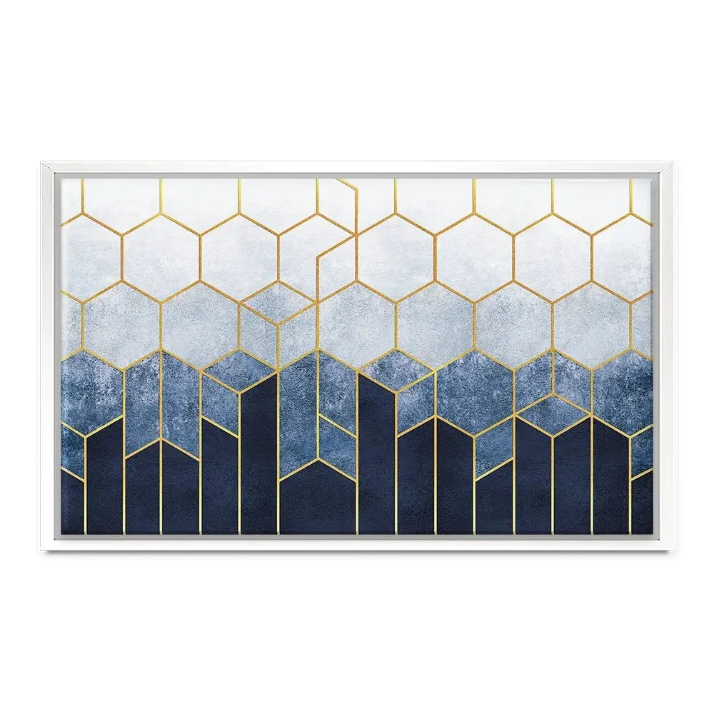 Geometric Hexagons Canvas Print Geometric Hexagons Canvas Print wall art product Katrine_arty / Shutterstock