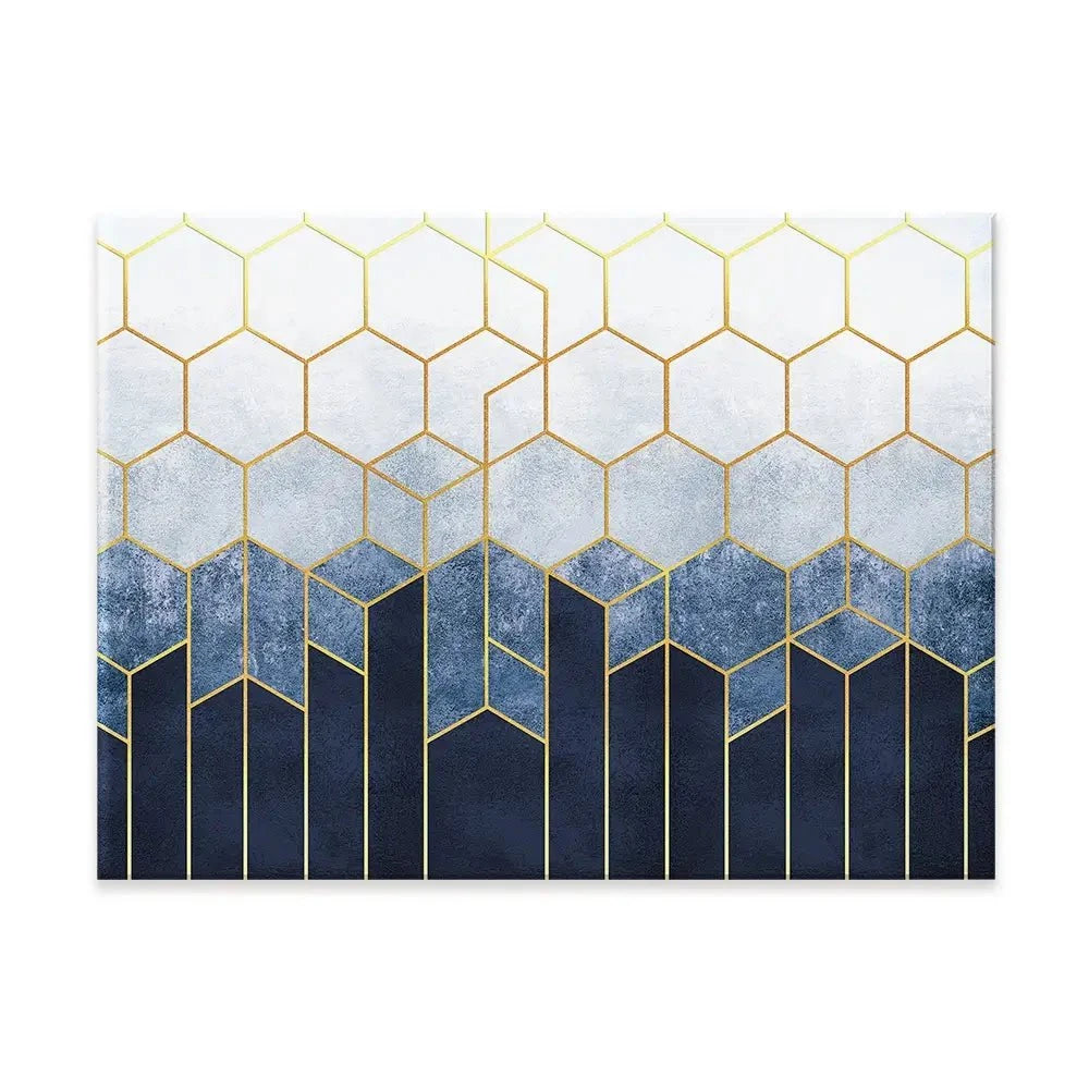 Geometric Hexagons Canvas Print Geometric Hexagons Canvas Print wall art product Katrine_arty / Shutterstock