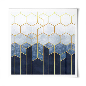 Geometric Hexagons Square Art Print Geometric Hexagons Square Art Print wall art product Art Print Shop
