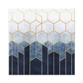 Geometric Hexagons Square Canvas Print Geometric Hexagons Square Canvas Print wall art product Art Print Shop