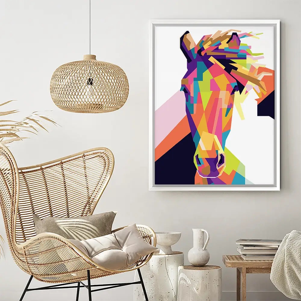 Geometric Pop Art Horse Canvas Print Geometric Pop Art Horse Canvas Print wall art product noeeerr / Shutterstock