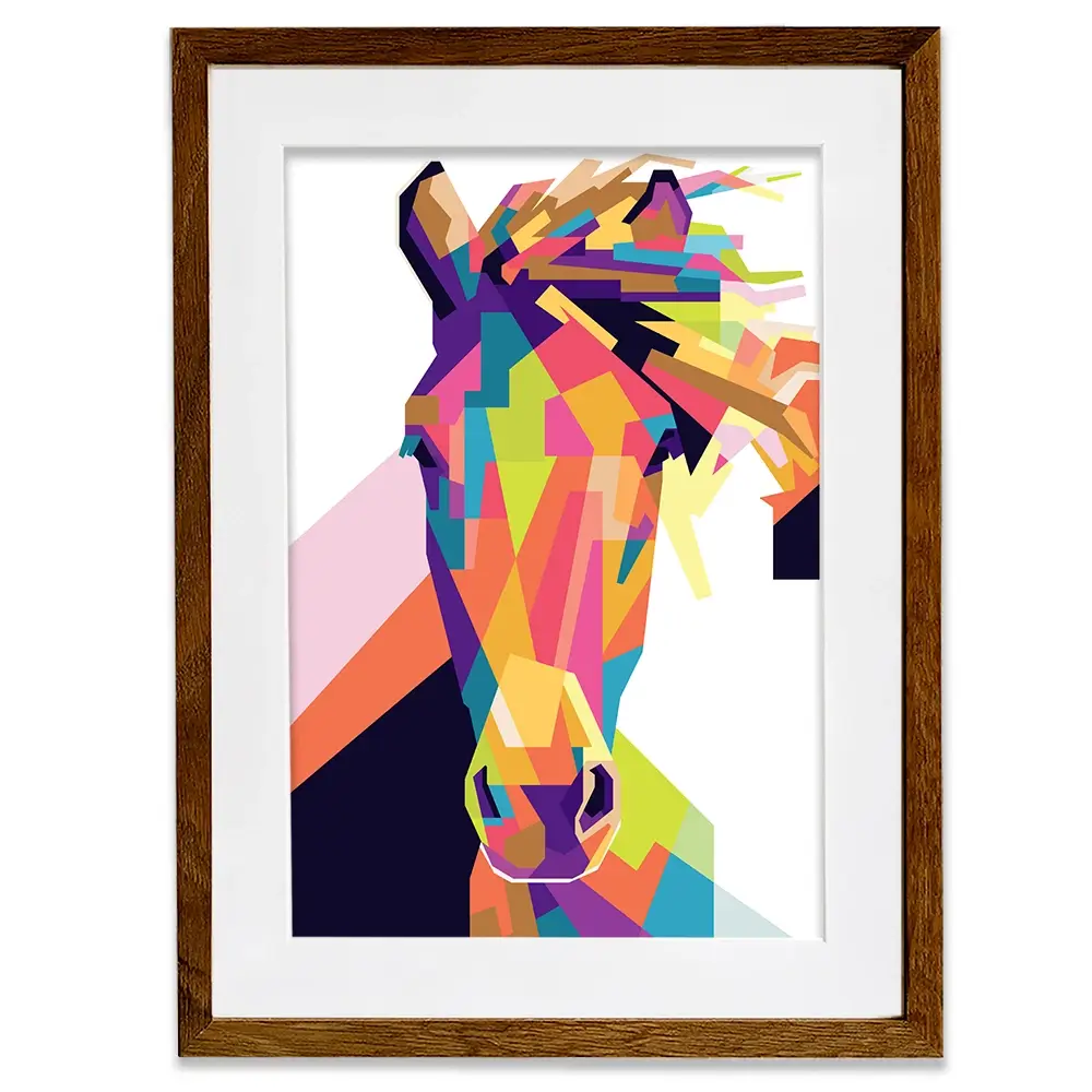 Geometric Pop Art Horse Framed Art Print Geometric Pop Art Horse Framed Art Print wall art product noeeerr / Shutterstock