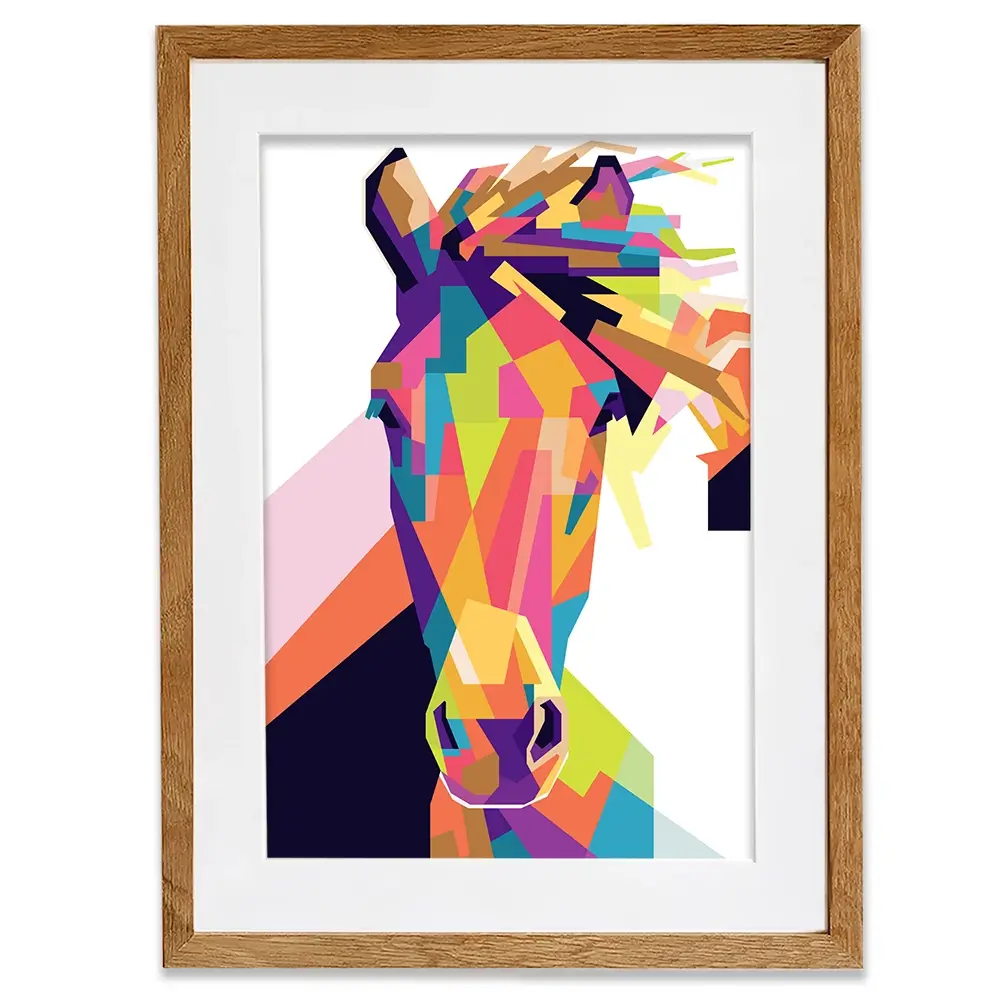Geometric Pop Art Horse Framed Art Print Geometric Pop Art Horse Framed Art Print wall art product noeeerr / Shutterstock