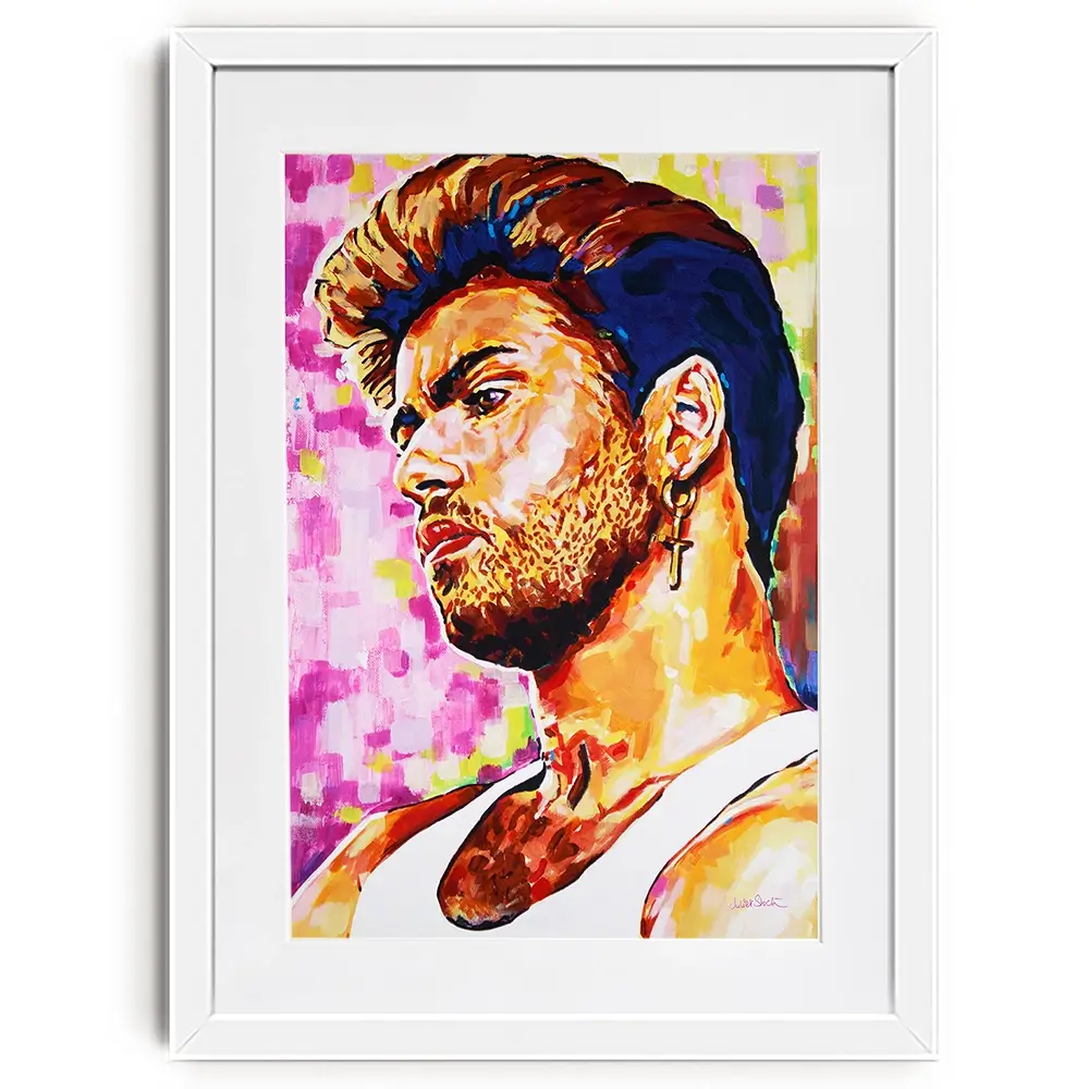 George Michael Framed Art Print George Michael Framed Art Print wall art product Juliet Stockton