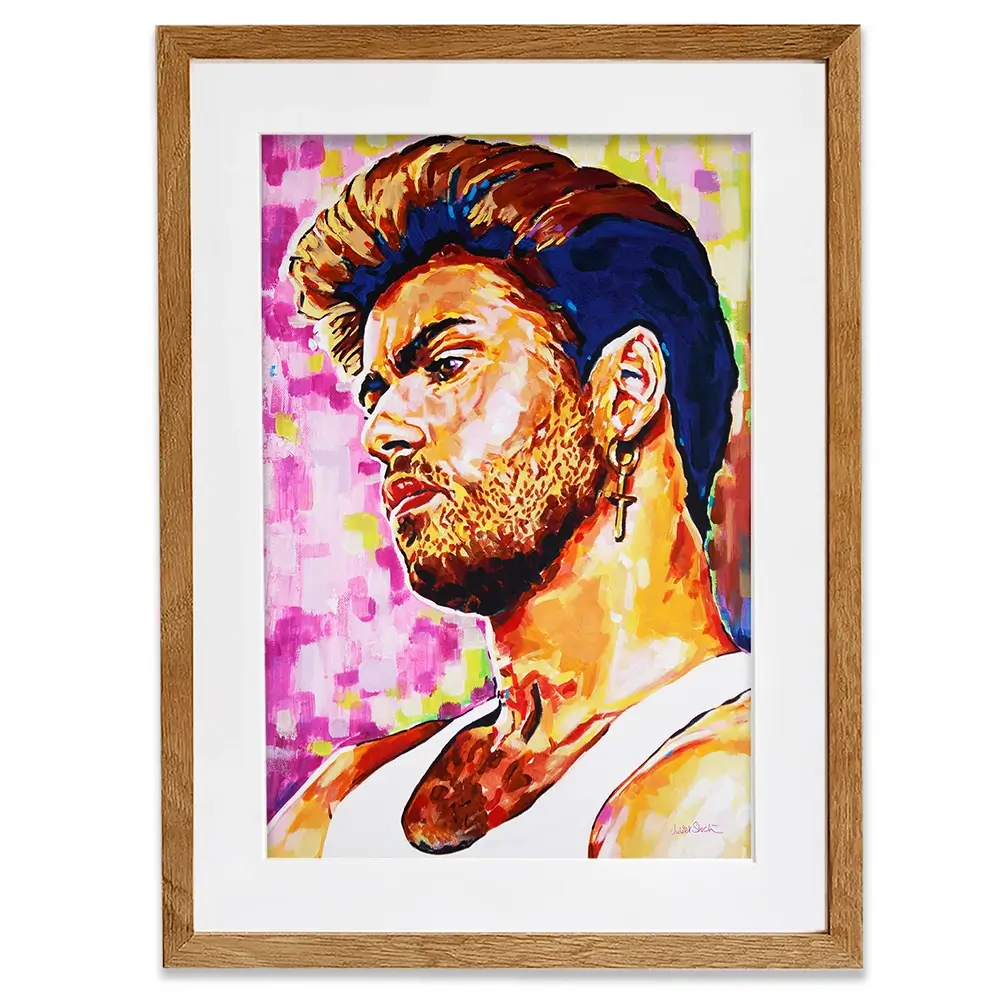 George Michael Framed Art Print George Michael Framed Art Print wall art product Juliet Stockton