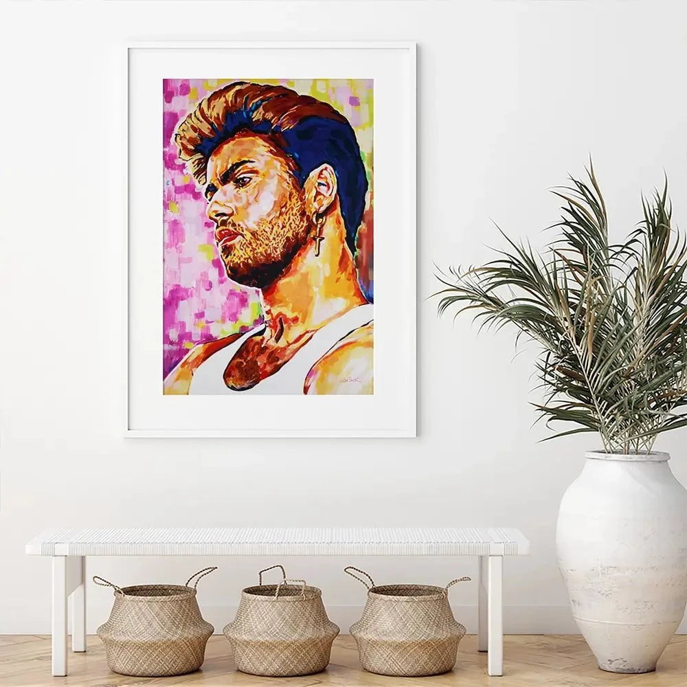George Michael Framed Art Print George Michael Framed Art Print wall art product Juliet Stockton